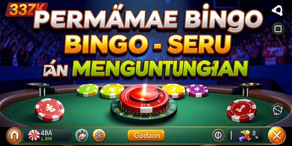 Tampilan gameplay seru Bingo di 33ZK dengan berbagai pilihan kartu.