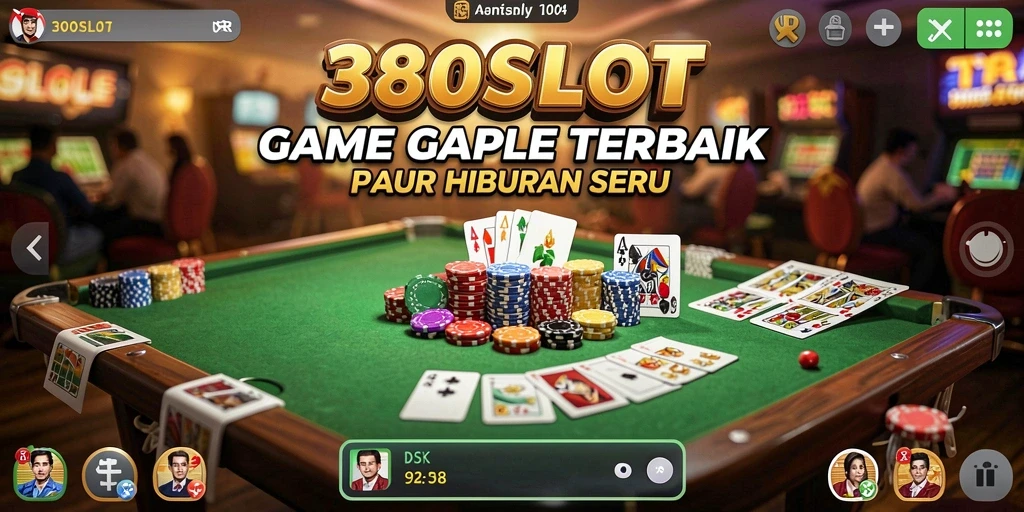Screenshot gameplay 380SLOT menampilkan suasana seru permainan Gaple.