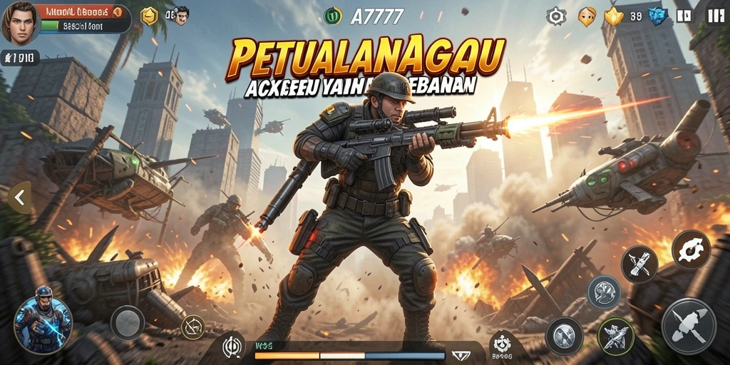 Tangkapan layar gameplay seru A7777 dengan aksi mendebarkan.