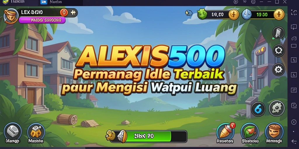 Screenshot utama ALEXIS500 yang menunjukkan gameplay Idle yang menarik.