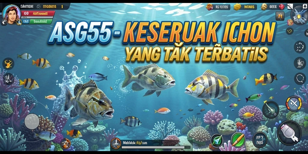 Tangkapan layar ASG55 menampilkan aksi seru menangkap ikan di lautan.