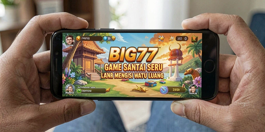 Screenshot menunjukkan gameplay seru dan colorful di BIG77.