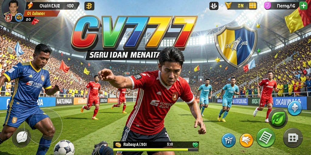 Screenshot gameplay CV777 menampilkan suasana kompetisi olahraga yang mendebarkan.