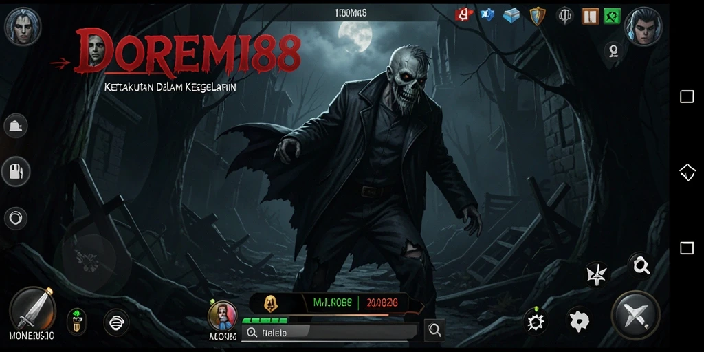 Screenshot DOREMI88 menampilkan suasana menegangkan dalam permainan horor.