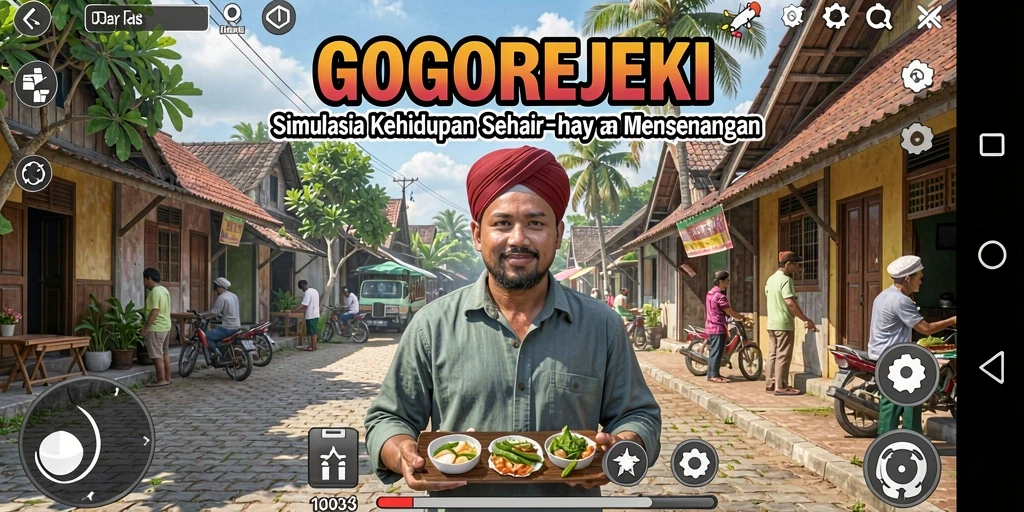 Tampilan gameplay GOGOREJEKI yang interaktif dan menarik.