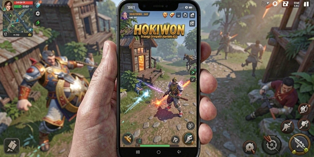 Screenshot gameplay HOKIWON dengan grafis yang menakjubkan.