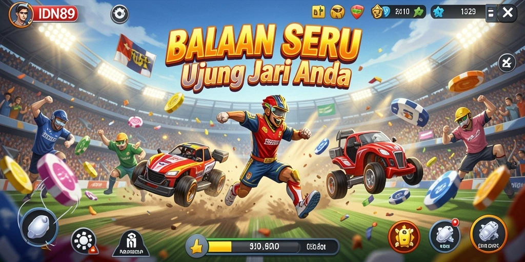 Screenshot gameplay IDN89 menampilkan balapan seru dengan grafis yang memukau.