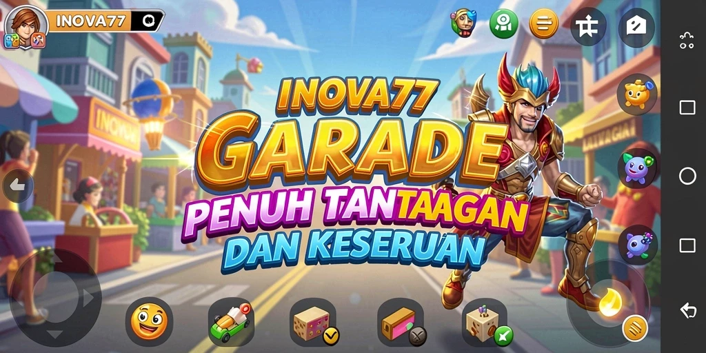 Screenshot menunjukkan aksi seru di gameplay Arcade INOVA77.