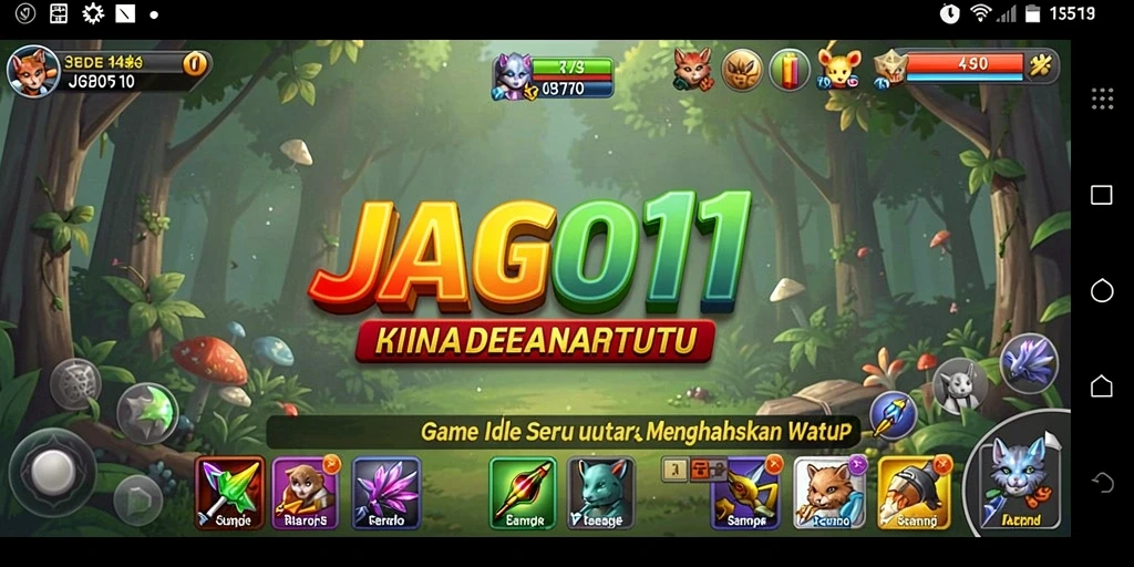 Screenshot JAGO11 menampilkan gameplay Idle yang menawan dan interaktif.