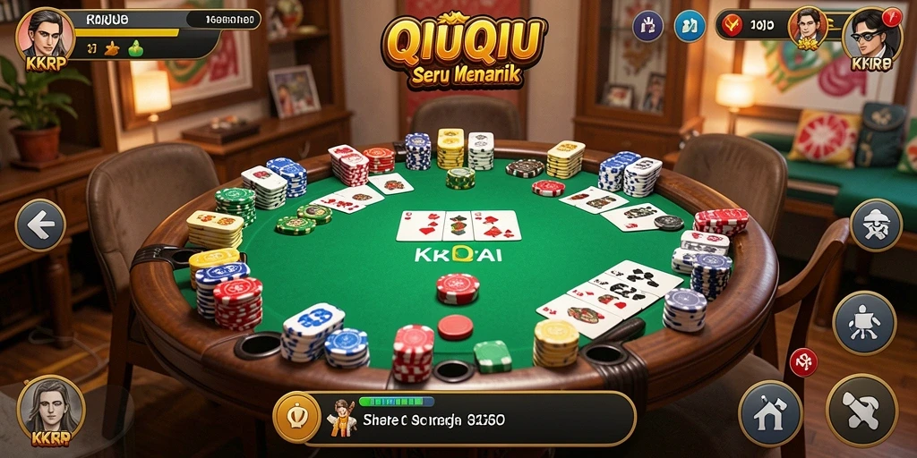 Tampilan gameplay QiuQiu yang memukau dan menarik.