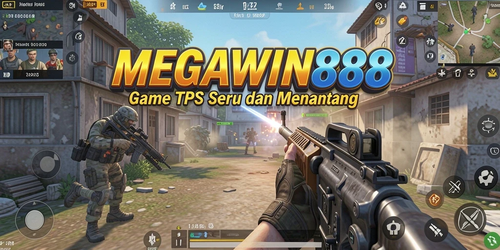 Tampilan aksi seru di <strong>MEGAWIN888</strong> yang menampilkan gameplay TPS.
