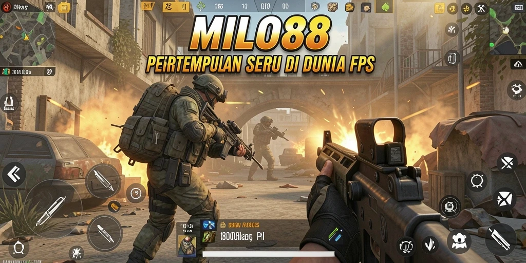 Gambaran aksi seru dalam gameplay FPS MILO88.