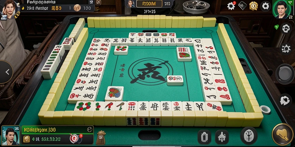 Tampilan gameplay Mahjong yang mendebarkan di P200M.