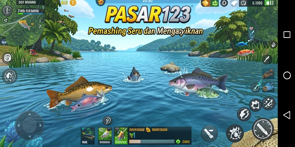 Tampilan gameplay PASAR123 yang mengasyikkan dalam memancing.