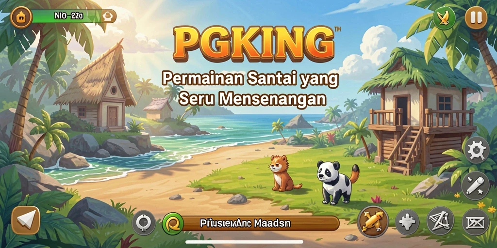 Gameplay PGKING yang menyenangkan dan berwarna-warni.