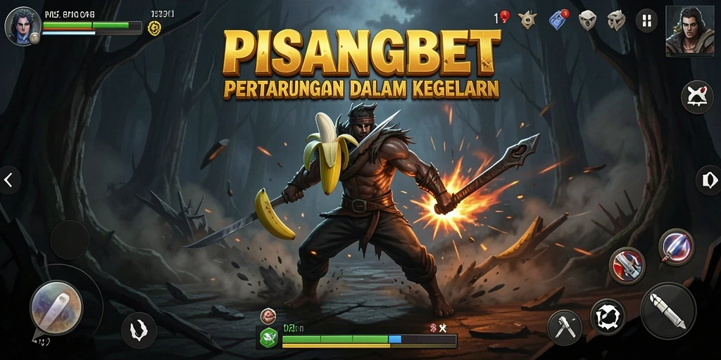 Gameplay PISANGBET yang mencekam dengan suasana menyeramkan.