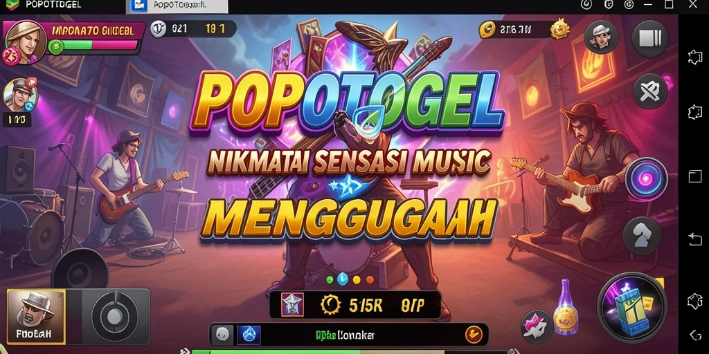Screenshot gameplay POPOTOGEL menampilkan momen penuh aksi musik.