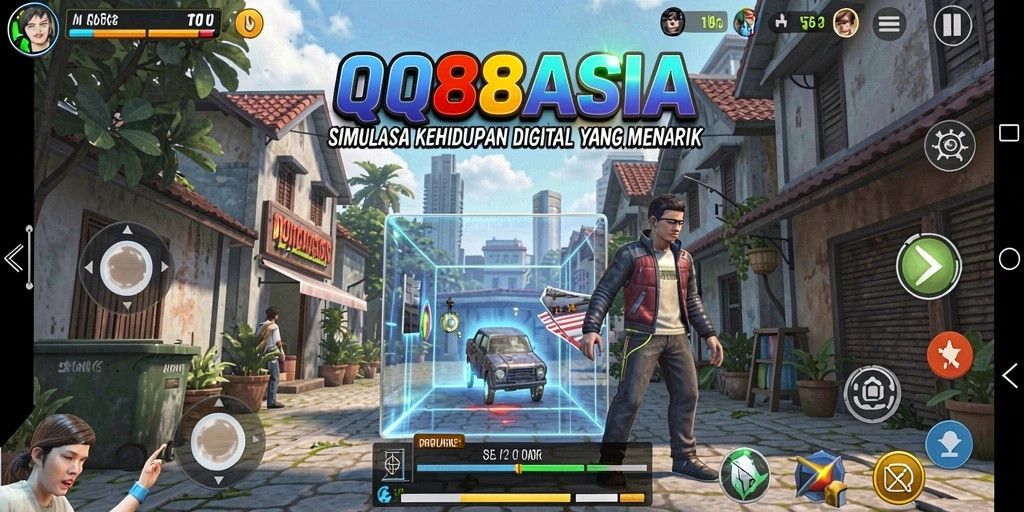 Gameplay seru di QQ88ASIA menunjukkan interaksi karakter yang hidup.