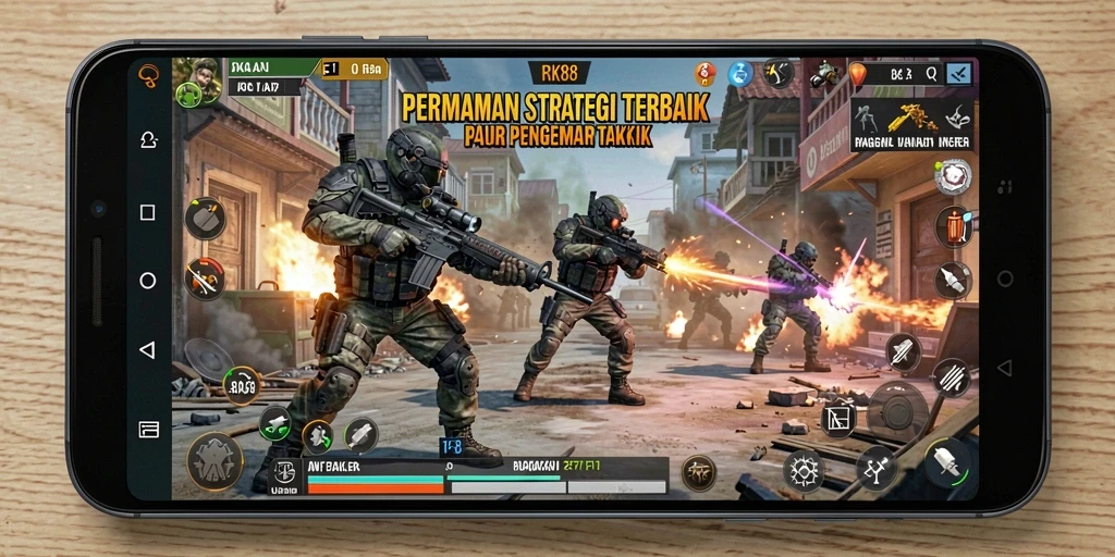 Tampilan gameplay strategis yang mendebarkan di RK88.
