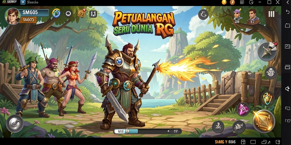 Tampilan gameplay RPG yang memukau dan mendebarkan.