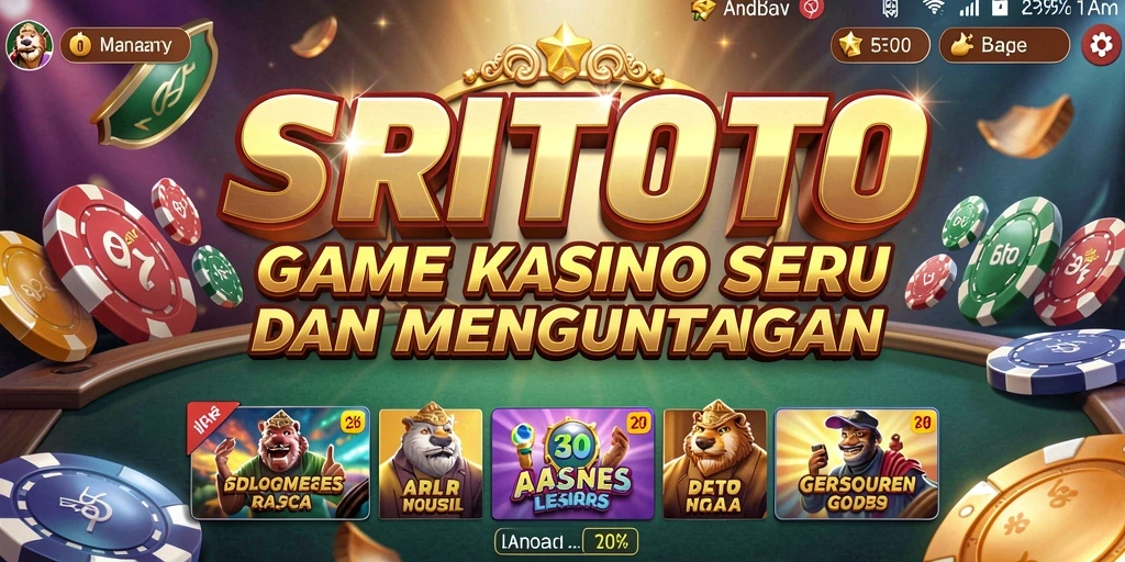 Tampilan seru gameplay Kasino di SRITOTO dengan berbagai pilihan permainan.