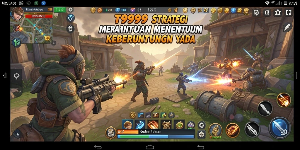 Screenshot gameplay menampilkan aksi strategi yang mendebarkan.