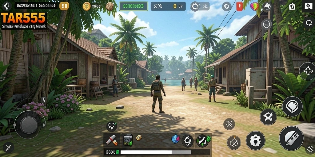 Tampilan gameplay simulasi dalam TAR555 yang menarik dan imersif.