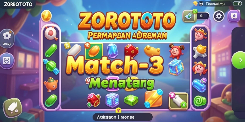 Tampilan gameplay ZOROTOTO yang penuh warna dan seru.